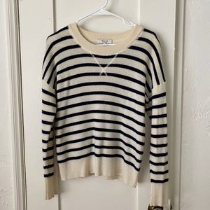 Madewell 100% Cashmere Striped Sweater